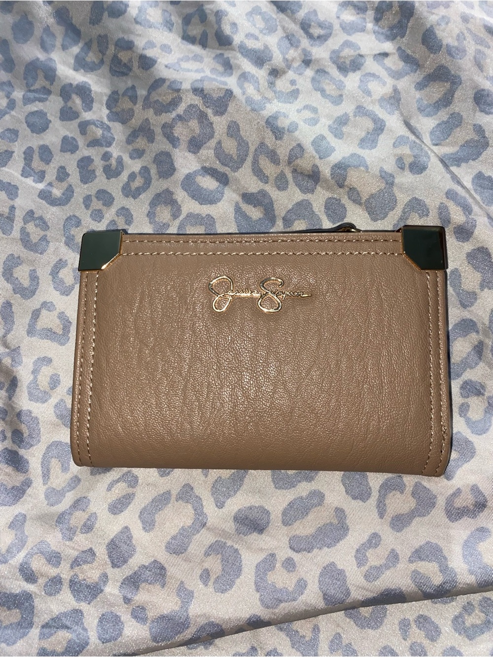 Taupe faux leather Jessica Simpson wallet